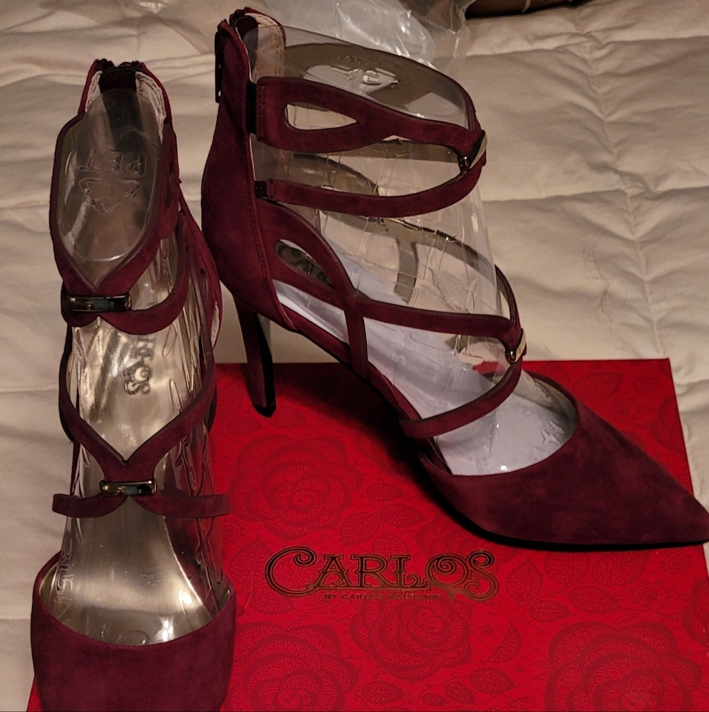Carlos Thea style shoe in Sangria suede